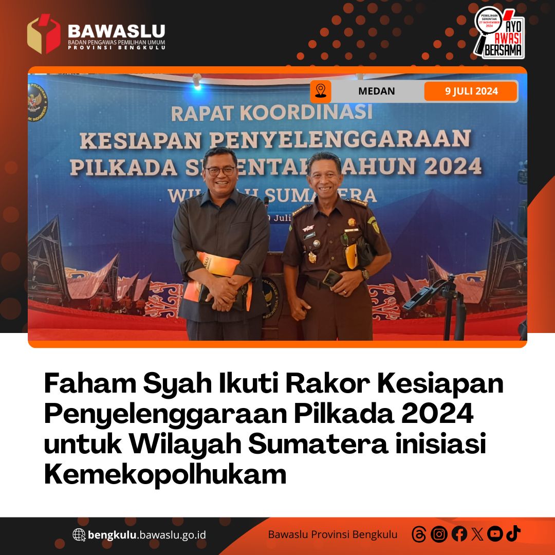 Faham Syah Ikuti Rakor Kesiapan Penyelenggaraan Pilkada 2024 untuk Wilayah Sumatera inisiasi Kemekopolhukam
