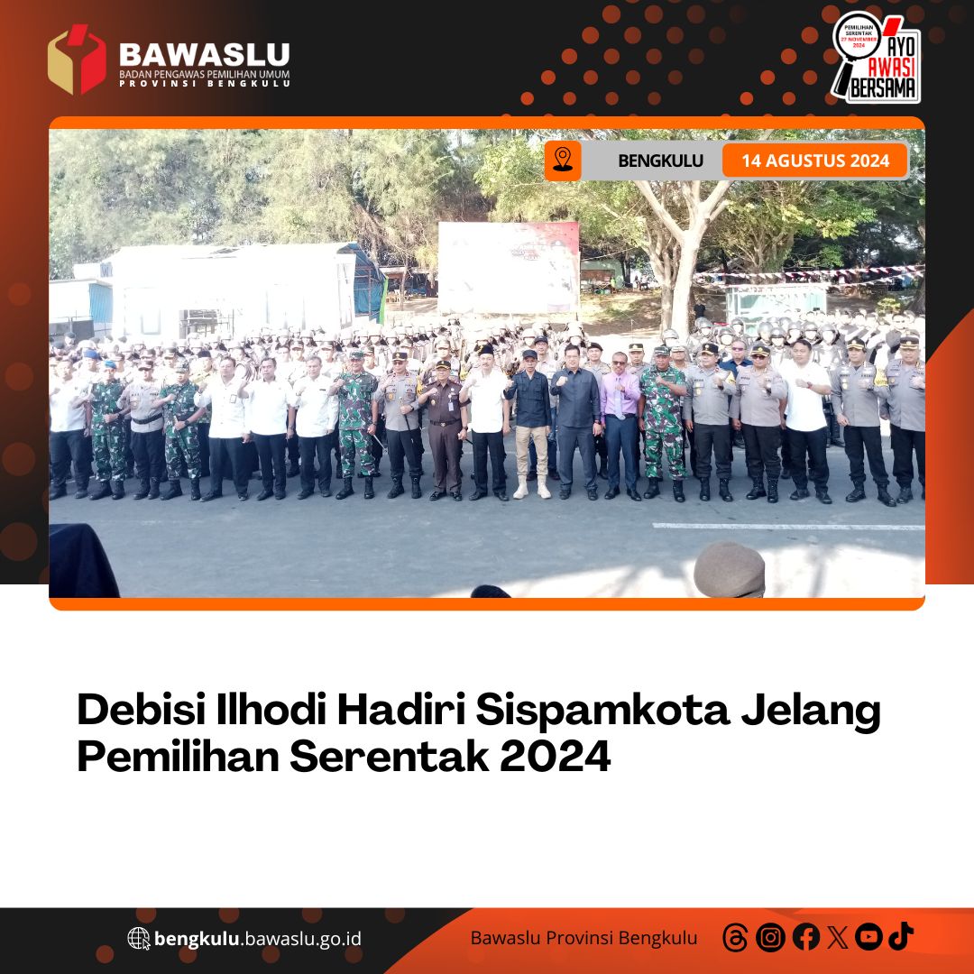 Debisi Ilhodi Hadiri Sispamkota Jelang Pemilihan Serentak 2024
