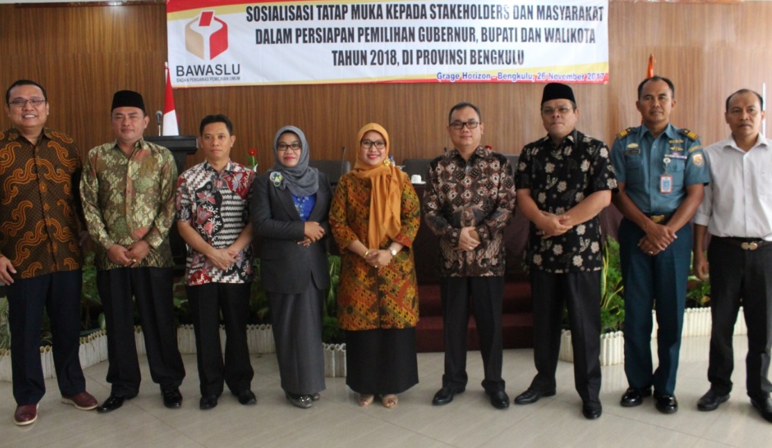 Sosialisasi Tatap Muka Kepada Stakeholder dan Masyarakat dalam Persiapan Pemilihan Gubernur, Bupati dan Walikota Tahun 2018 di Provinsi Bengkulu