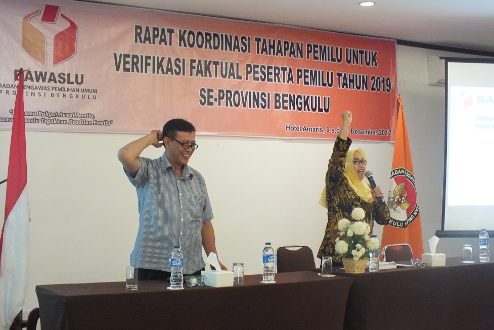Rapat Koordinasi Verifikasi Faktual Peserta Pemilu Tahun 2019 Se-Provinsi Bengkulu