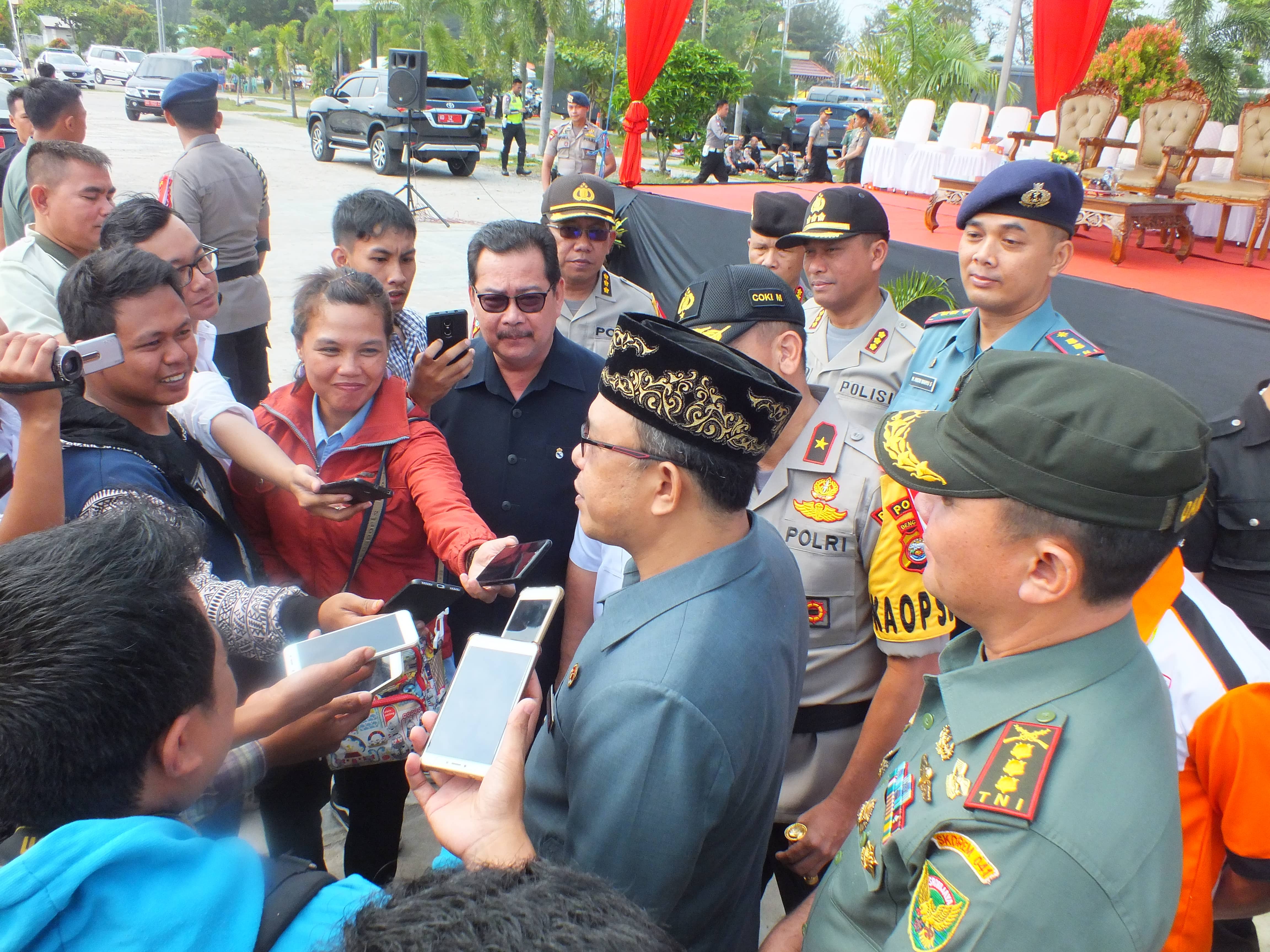 Pimpinan BAWASLU Provinsi Bengkulu  Menghadiri Apel Gelar Pasukan  Operasi Mantap Brata 2018