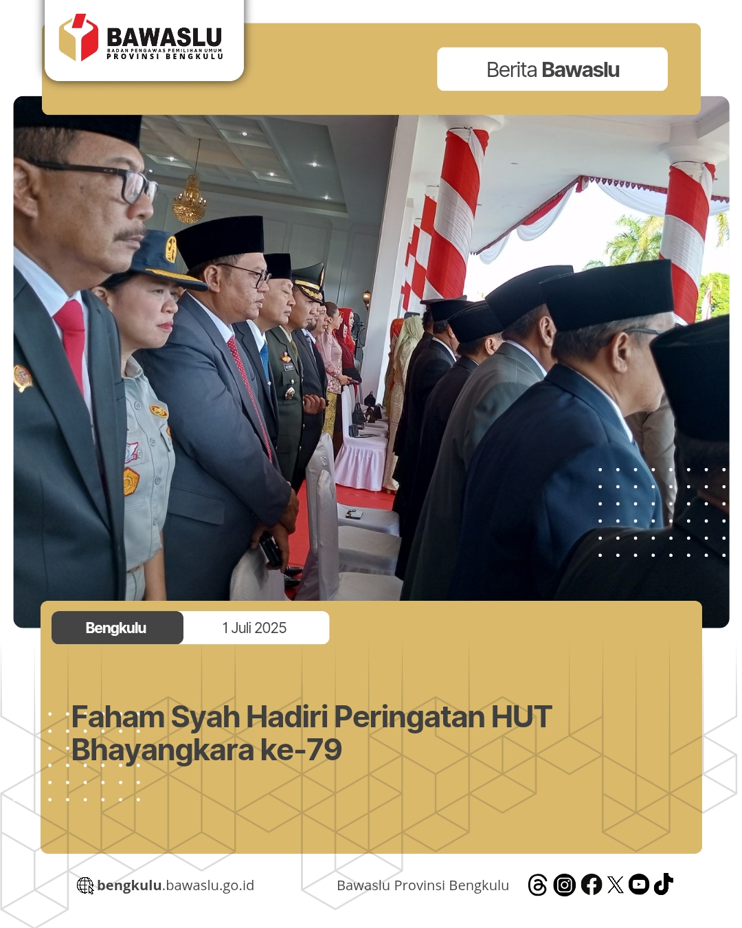 Faham Syah Hadiri Peringatan HUT Bhayangkara ke-79