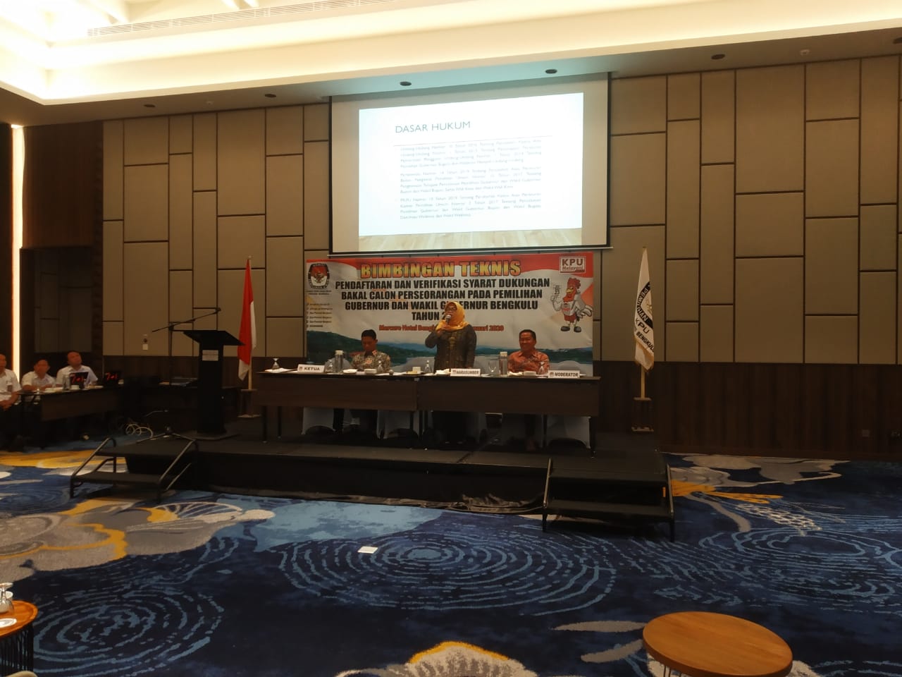 Bimbingan Teknis Pendaftaran dan Verifikasi Syarat Dukungan Bakal Calon Perseorangan Pada Pemilihan Gubernur dan Wakil Gubernur Tahun 2020