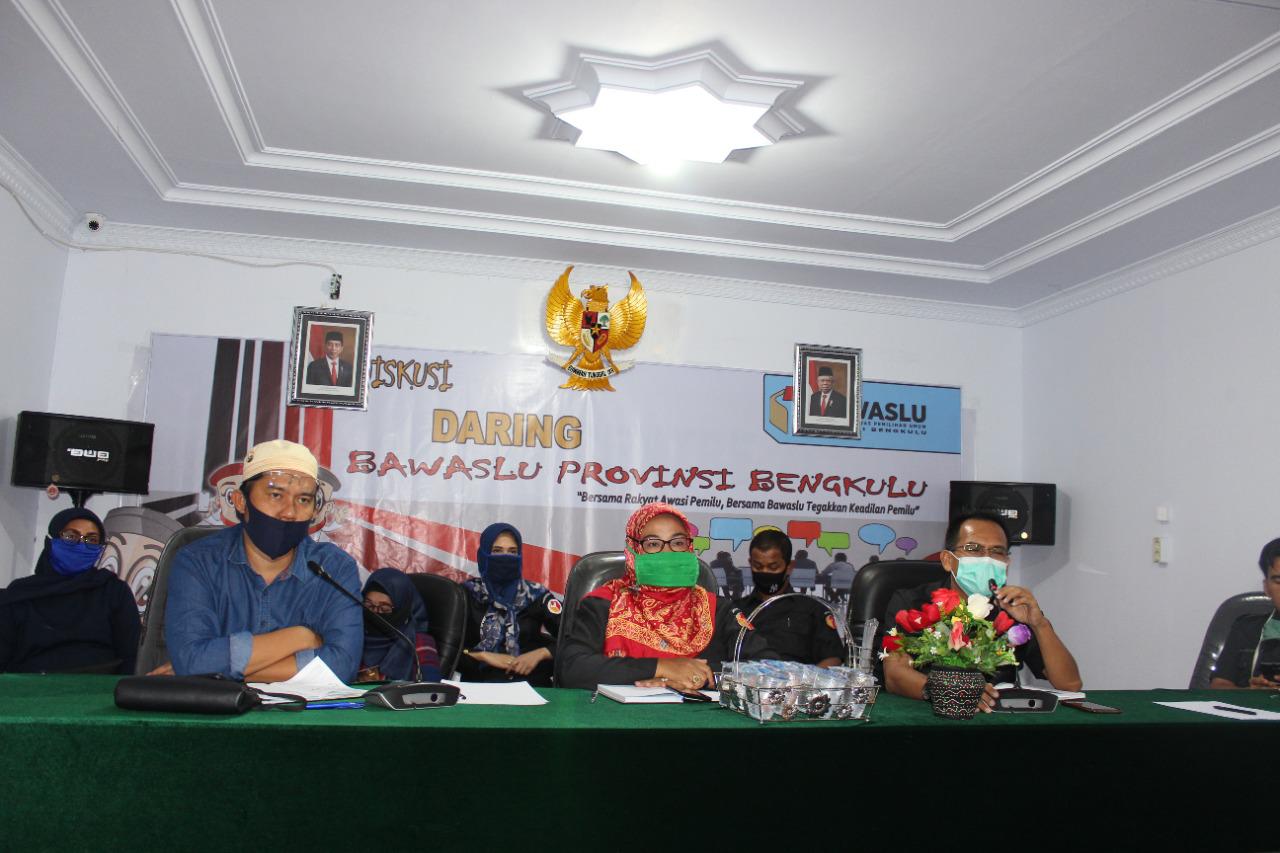 HALAL BIHALAL SECARA DARING DENGAN BAWASLU KABUPATEN KOTA SE- PROVINSI BENGKULU SEKALIGUS MELAKUKAN FUNGSI PENGAWASAN