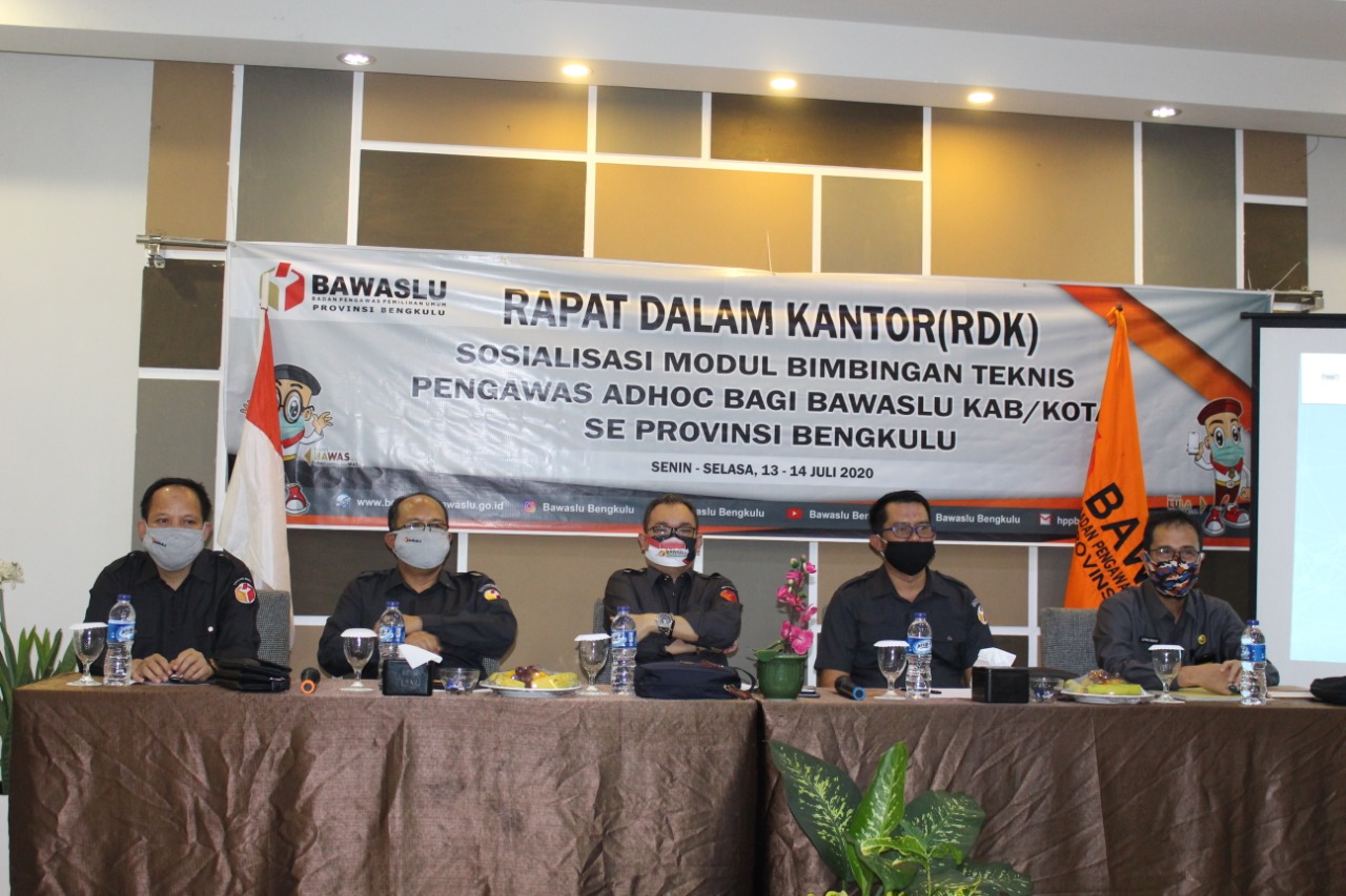 RDK SOSIALISASI MODUL BIMBINGAN TEKNIS PENGAWAS ADHOC BAGI BAWASLU KABUPATEN/KOTA SE- PROVINSI BENGKULU