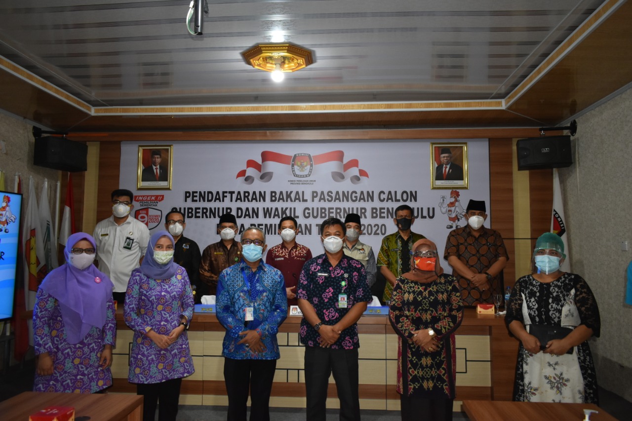 Penyerahan Hasil Pemeriksaan Kesehatan Bakal Pasangan Calon Gubernur, Bupati dan Wakil Bupati Pemilihan Serentak 2020 di Bengkulu