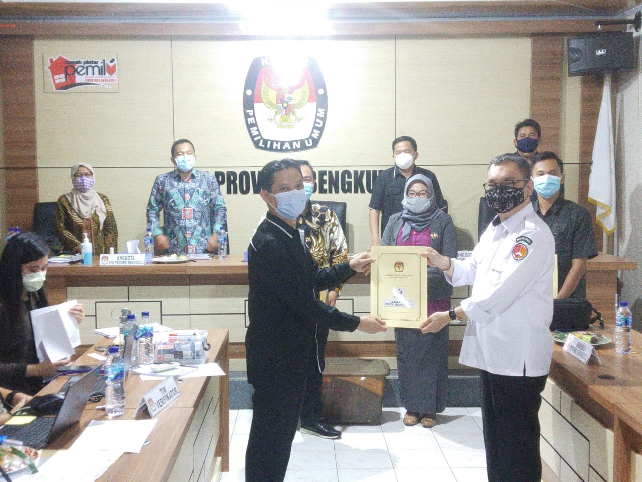 Pengawasan Penetapan Pasangan Calon Gubernur dan Wakil Gubernur Bengkulu Pemilihan Serentak 2020