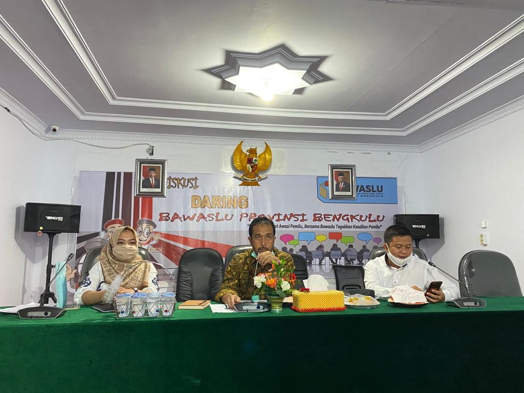 Rapat Daring Sosialisasi Identifikasi dan Pemantauan Tindak Lanjut Hasil Reviu Akuntabilitas Keuangan dan kinerja oleh BPKP Tahun 2019 pada Bawaslu Provinsi
