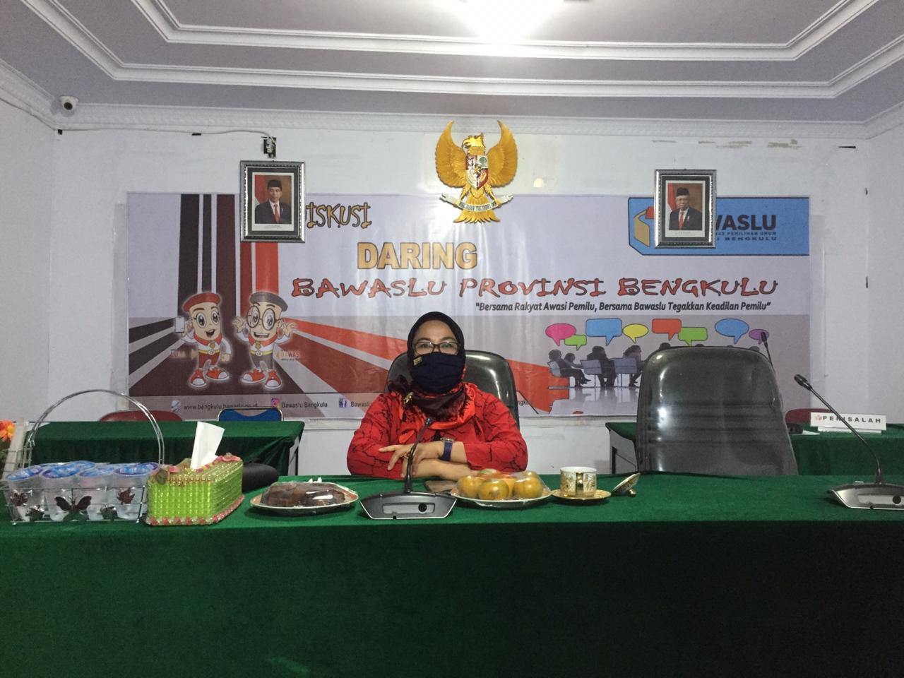 Bawaslu Provinsi Bengkulu ikut Webinar, Tema â€œMenjamin Kedaulatan Rakyat dan Kualitas Demokrasi Melalui Penegakan Hukum Pemiluâ€