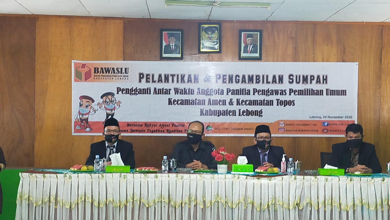Ediansyah Hasan Hadiri Pelantikan dan Pengambilan Sumpah PAW Panwascam di Kabupaten Lebong