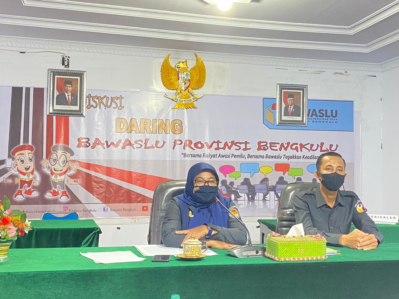 Rapat Daring Finalisasi Penulisan Riset Evaluasi Pilkada Serentak Tahun 2015 - 2020 di Provinsi Bengkulu