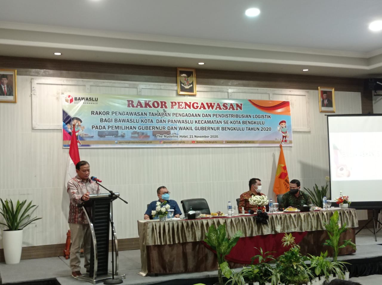 Abhan hadiri Rakor Pengawasan Logistik Bawaslu Kota Bengkulu