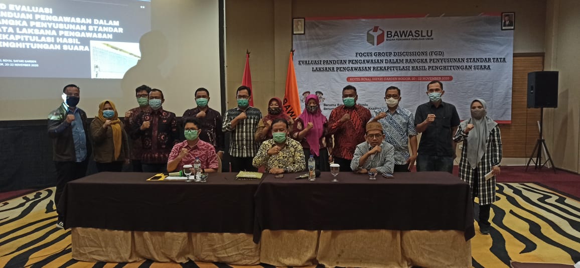 FGD Evaluasi Panduan Pengawasan Penyusunan Standar Tata Laksana Pengawasan Rekapitulasi Hasil Perhitungan Suara