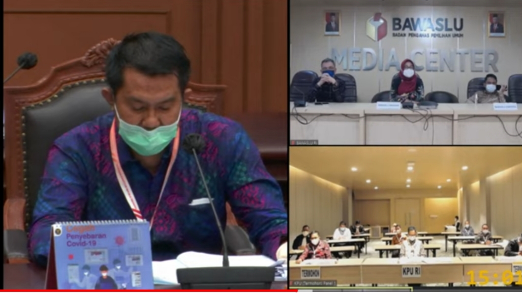 Penyampaian Keterangan Bawaslu Provinsi Bengkulu nomor perkara 78/PHP.GUB-XIX/2021 dan Keterangan Bawaslu Kabupaten Kaur nomor perkara 44/PHP.BUP-XIX/2021