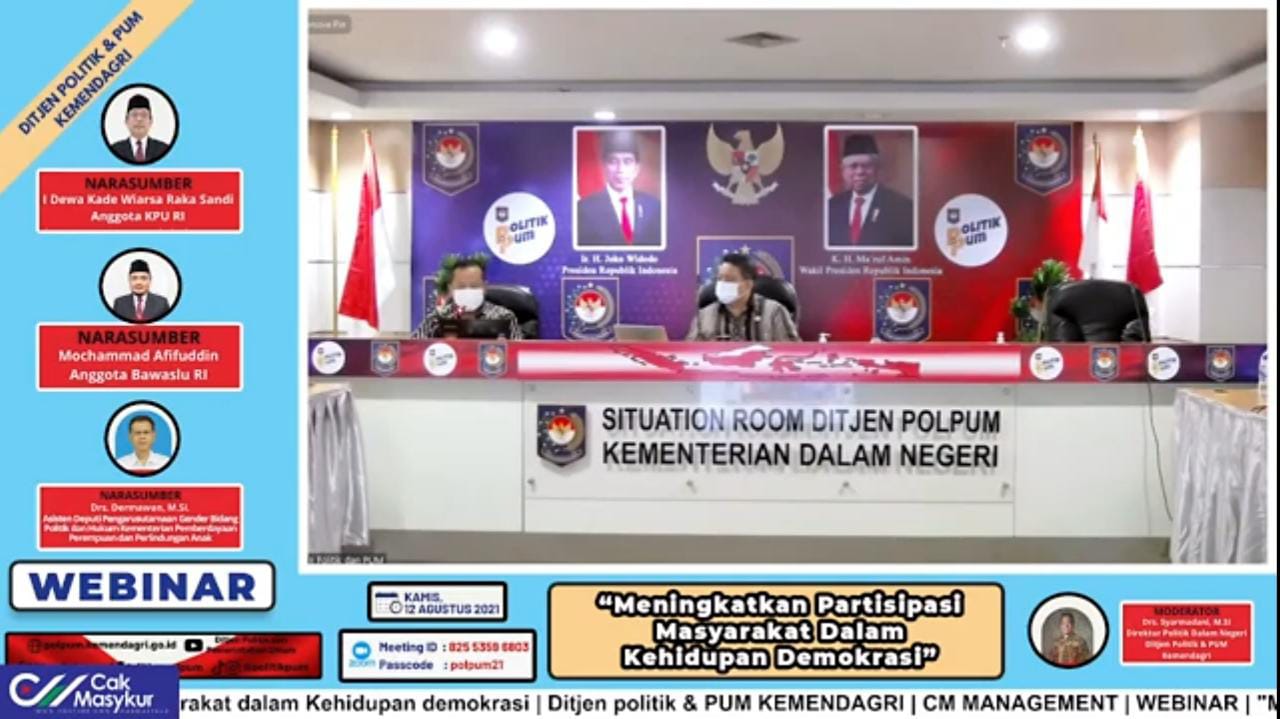 Webinar: Meningkatkan Partsisipasi Masyarakat dalam Kehidupan Demokrasi
