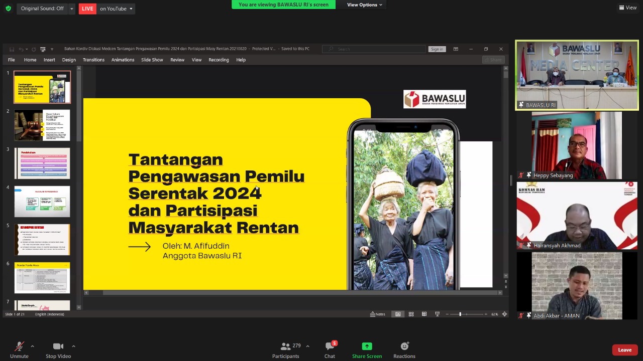 Diskusi Persiapan Pemilu dan Pemilihan 2024, Spesial Bahas Hak Pilih Masyarakat Rentan