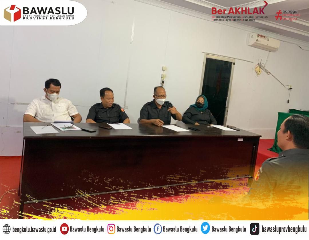 Bawaslu Provinsi Bengkulu Lakukan Klarifikasi Terhadap Anggota Bawaslu Kabupaten