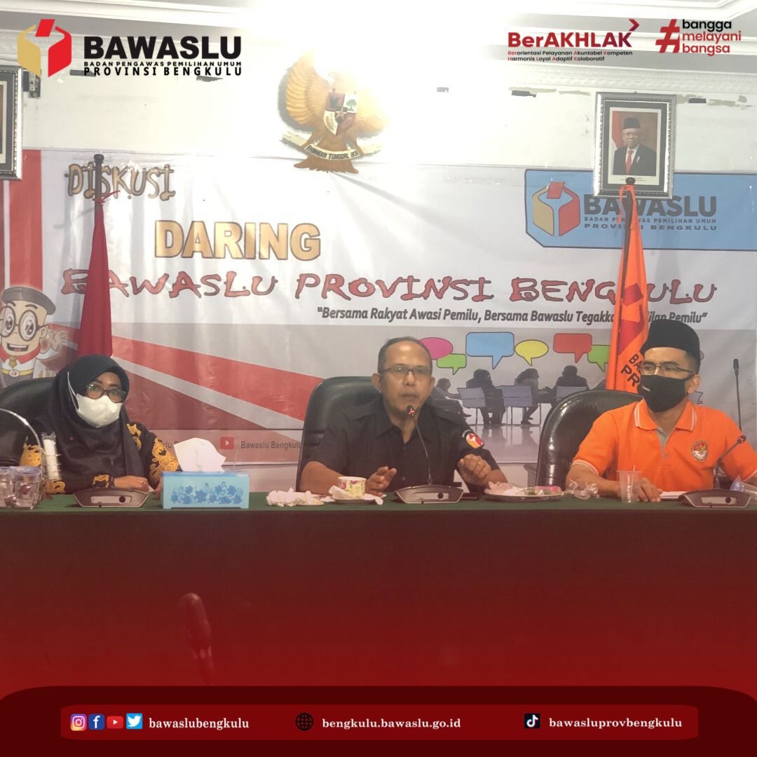 Diskusi Divisi Penyelesaian Sengketa Bawaslu Kabupaten/Kota se-Provinsi Bengkulu, Koordinator Divisi Penyelesaian Sengketa Provinsi Bengkulu Beri Apresiasi Untuk Host Pertama