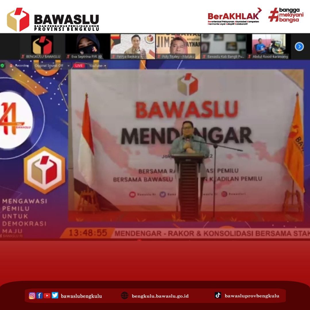 Rapat Koordinasi dan Konsolidasi Bersama Stakeholder Bahas Persiapan Pengawasan Pemilu Serentak 2024