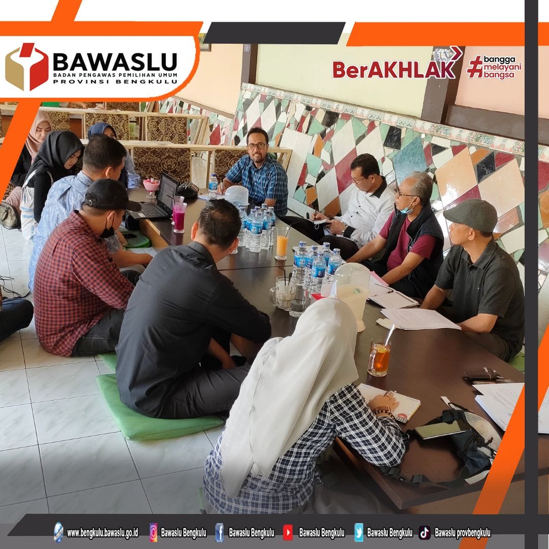 Rapat Koordinasi dan Sinkronisasi Kerja Timsel Calon Anggota Bawaslu Provinsi Bengkulu Periode 2022-2027
