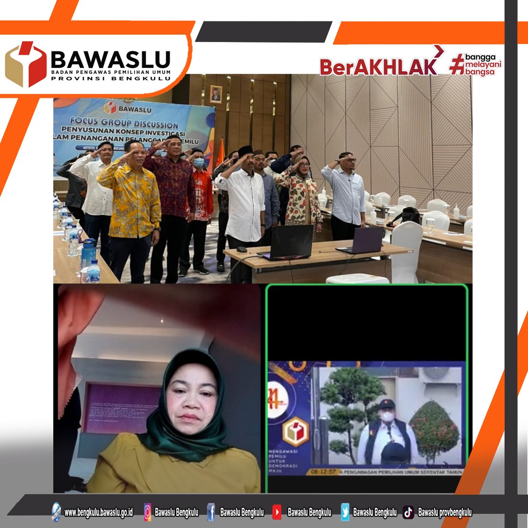 Giat Tak Mengurangi Semangat, Ketua dan Anggota Bawaslu Provinsi Bengkulu Ikut Apel Siaga Via Daring