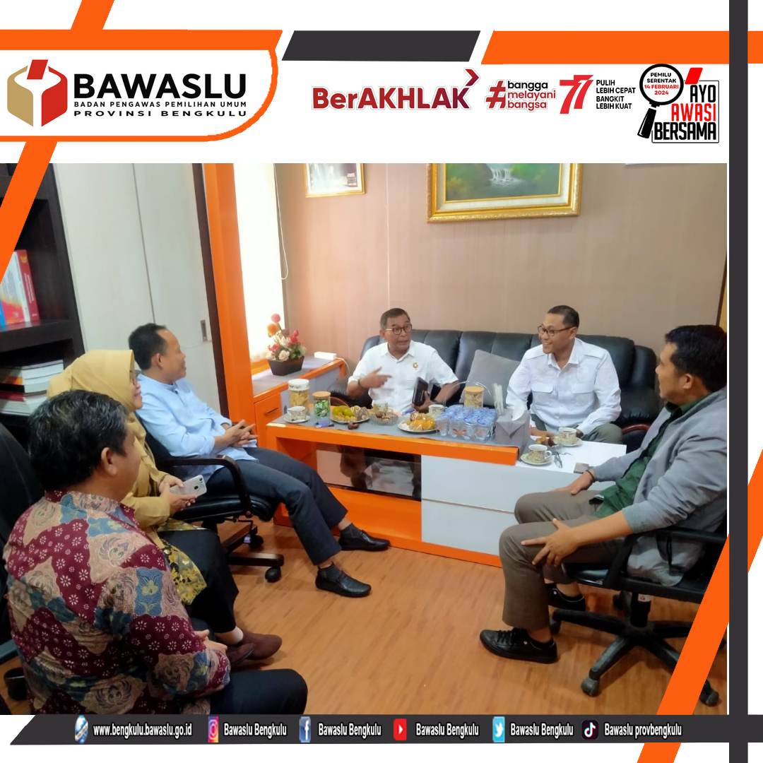 Tahapan Pemilu 2024 Telah Berjalan BIN Kunjungi Bawaslu Provinsi Bengkulu