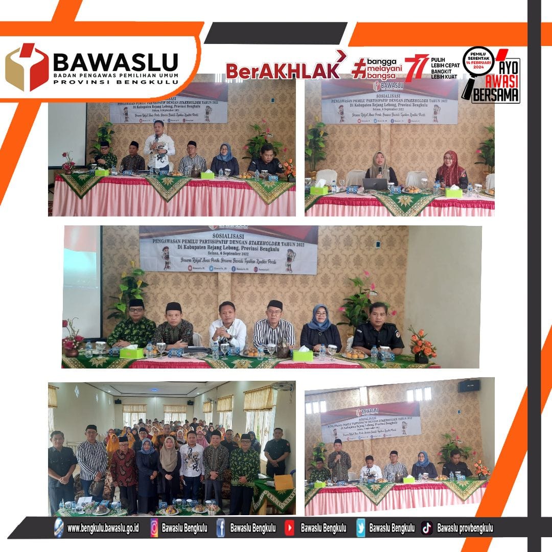 Bawaslu Republik Indonesia Gelar Sosialisasi Pengawasan Partisipatif di Kabupaten Rejang Lebong