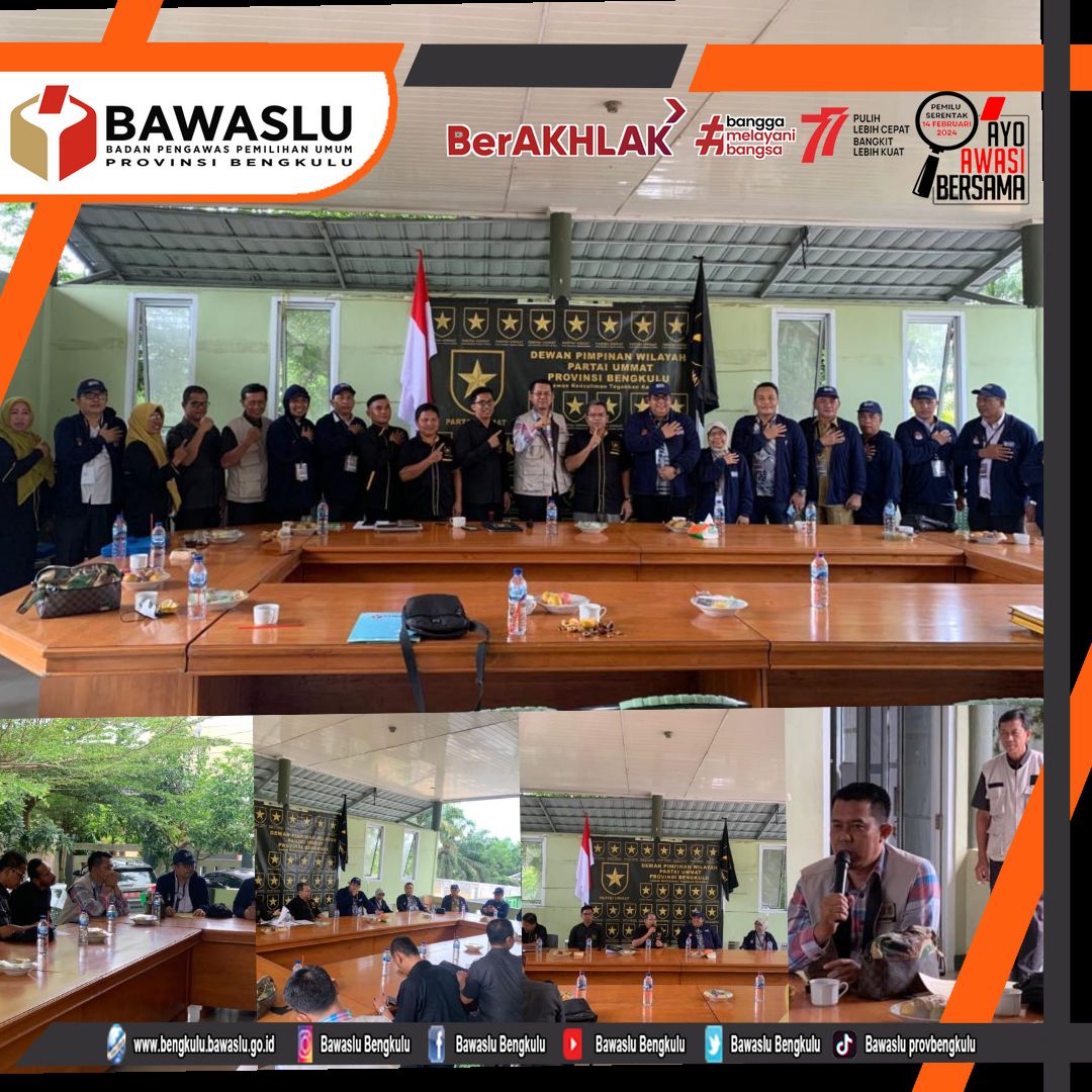 Anggota Bawaslu Provinsi Bengkulu, Dodi Herwansyah Pimpin Tim Pengawasan Verifikasi Faktual Partai Ummat Tingkat Provinsi Bengkulu