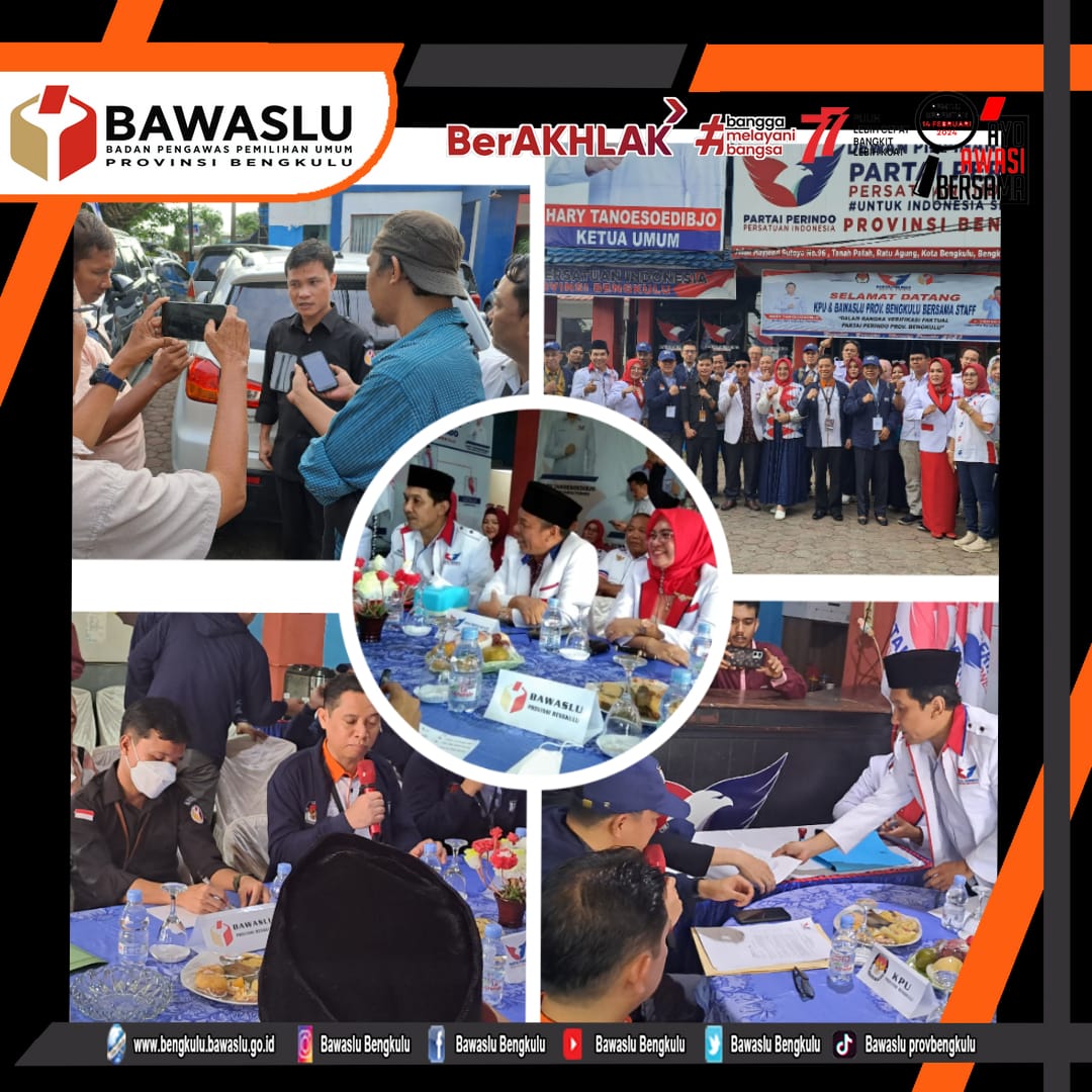 Bawaslu Hadir Pantau Verifikasi Faktual Partai Perindo