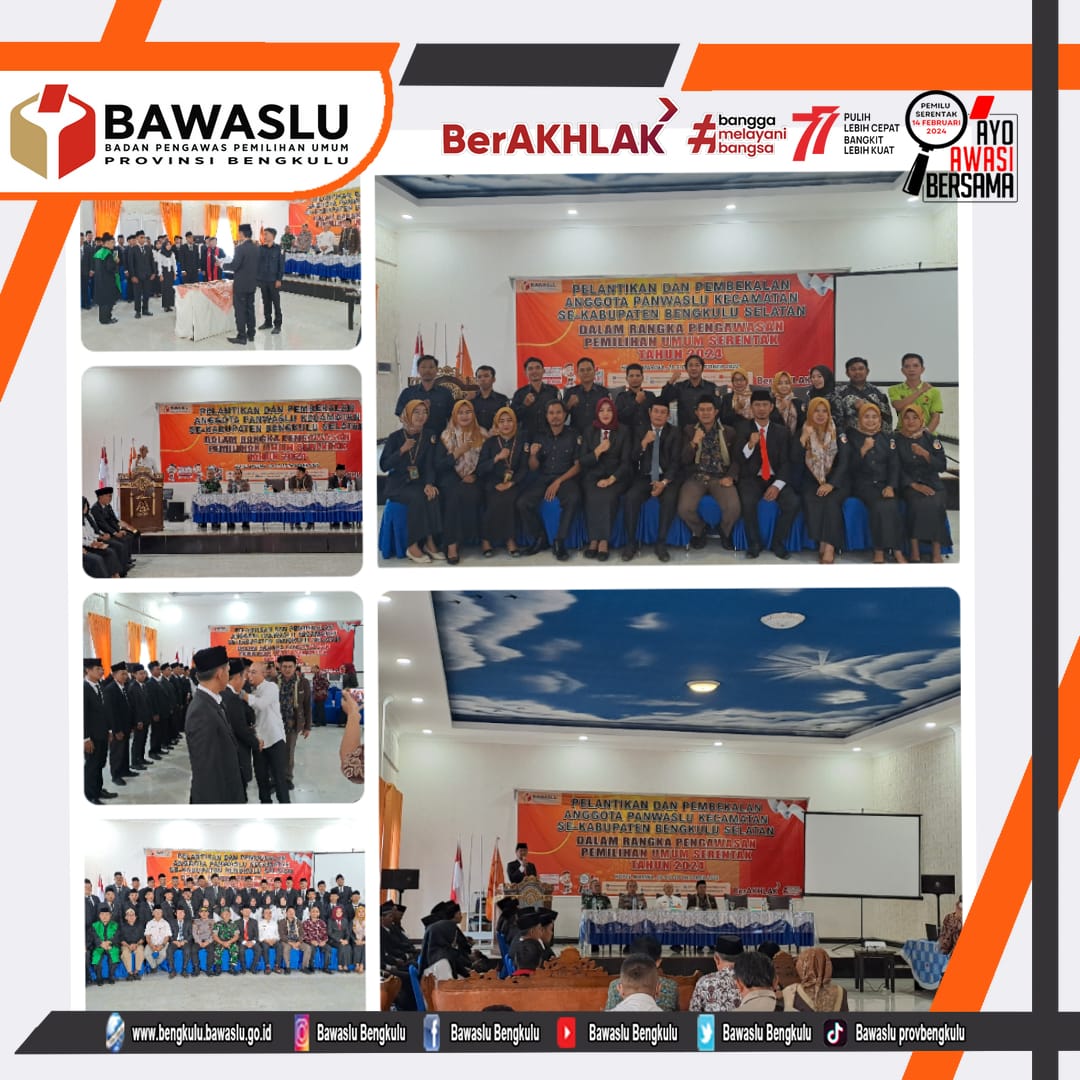 Bawaslu Bengkulu Selatan Lantik 33 Panwaslucam