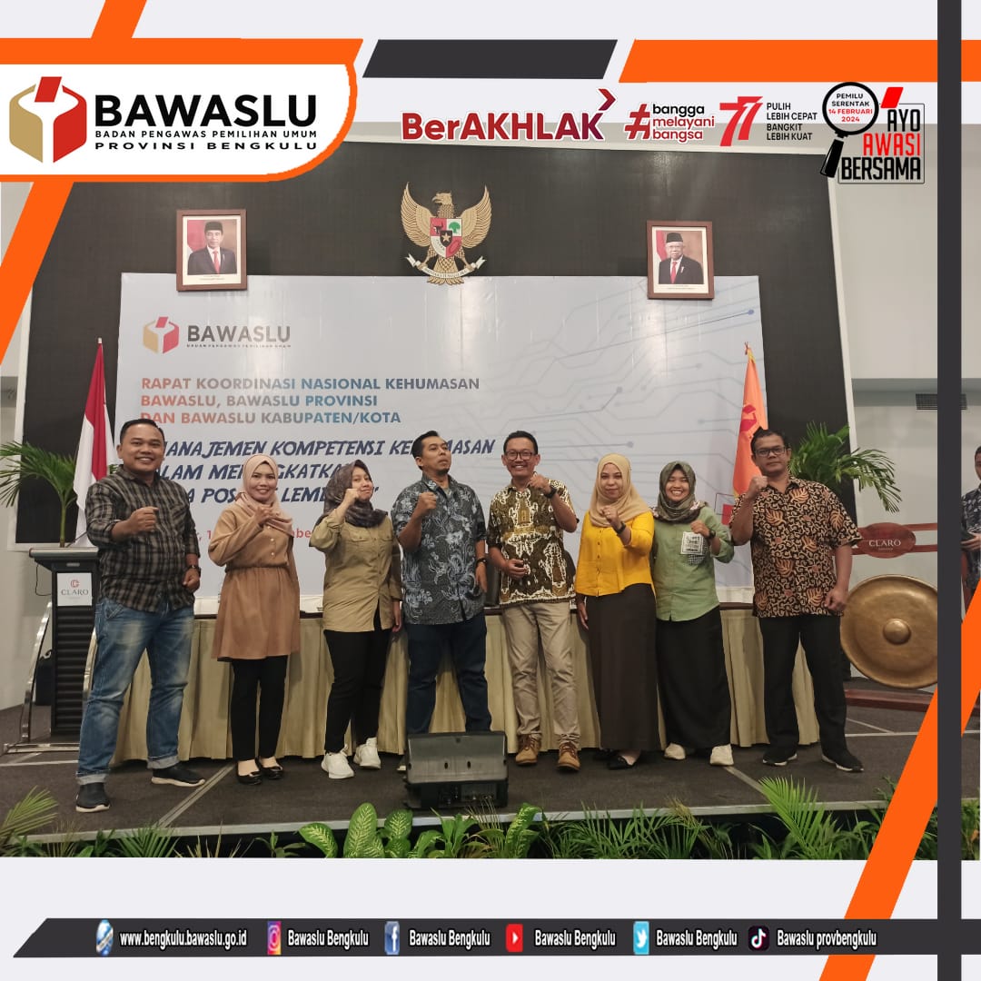 Rapat Koordinasi Nasional Kehumasan Bawaslu, Bawaslu Provinsi dan Bawaslu/Kota