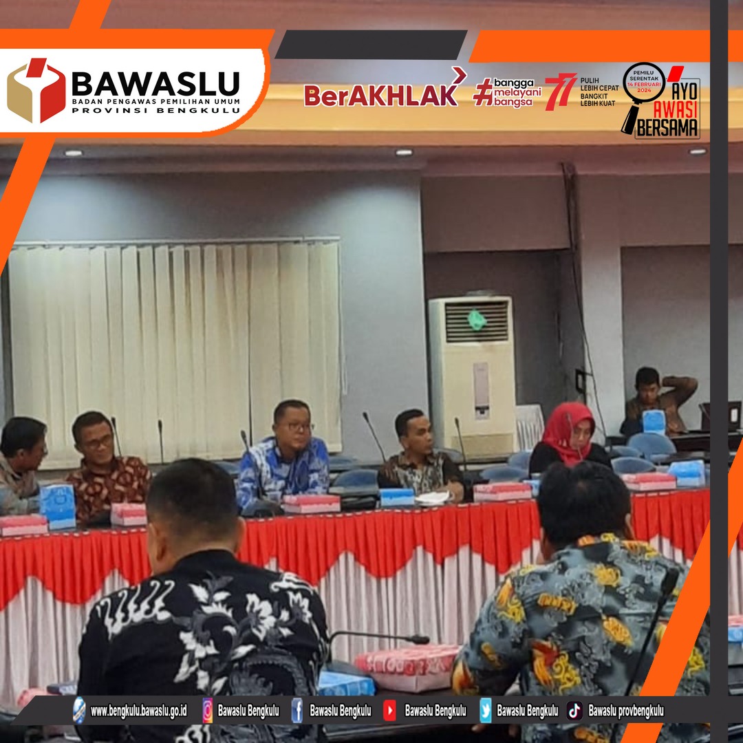 Bawaslu RI Melakukan Rapat Persiapan Pelanggaran Kampanye Pemilu 2024.