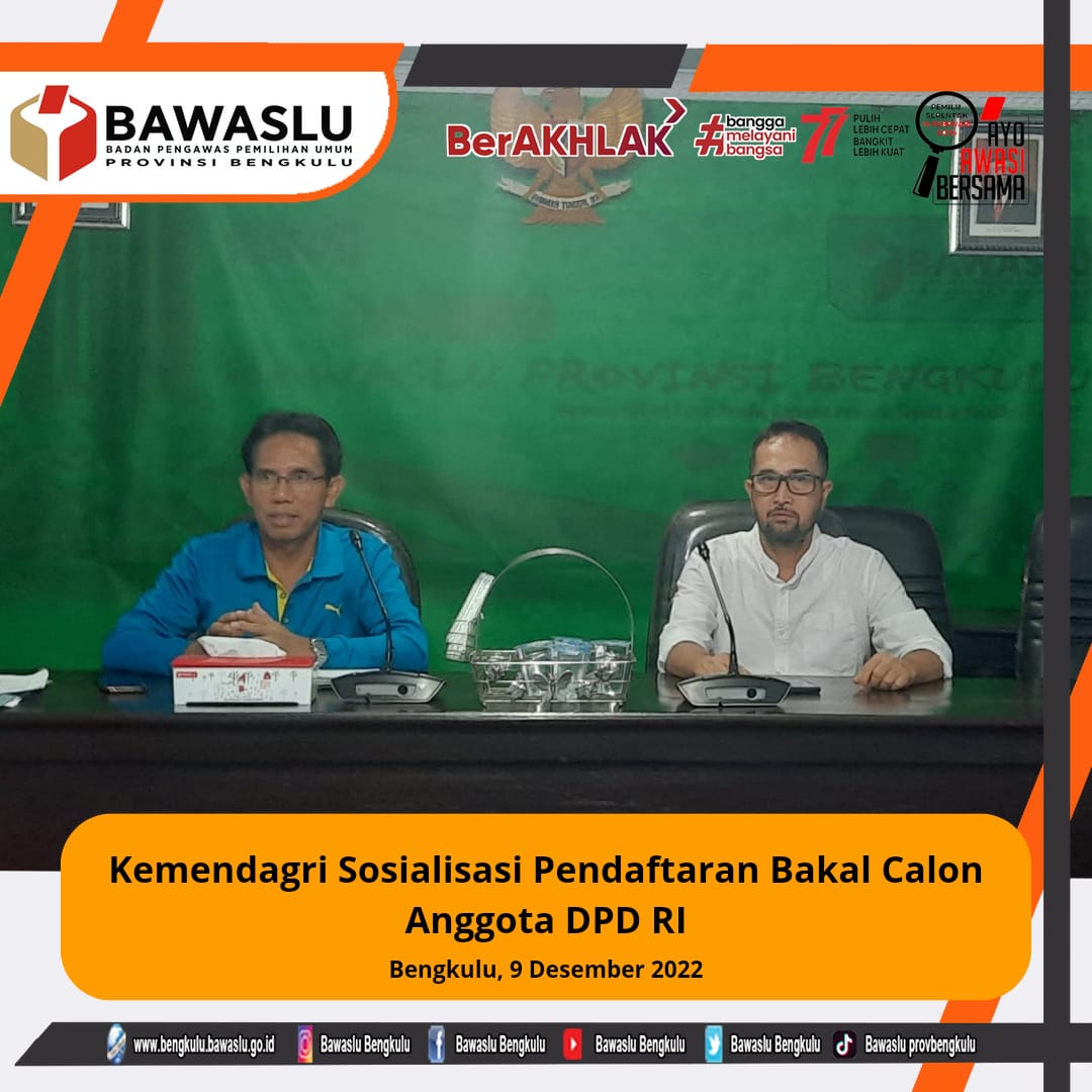 Kemendagri Sosialisasi Pendaftaran Bakal Calon Anggota DPD RI