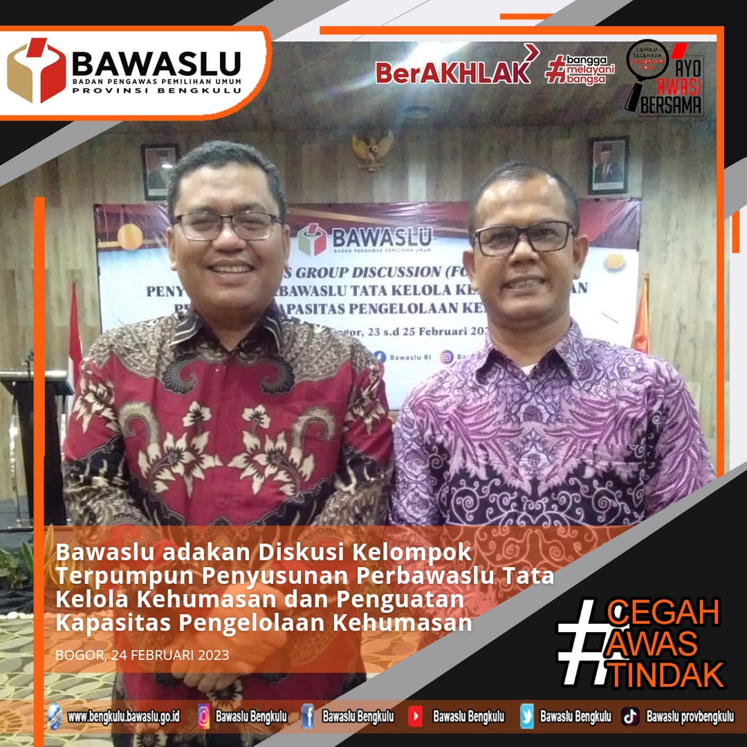 Bawaslu adakan Diskusi Kelompok Terpumpun Penyusunan Perbawaslu Tata Kelola Kehumasan dan Penguatan Kapasitas Pengelolaan Kehumasan