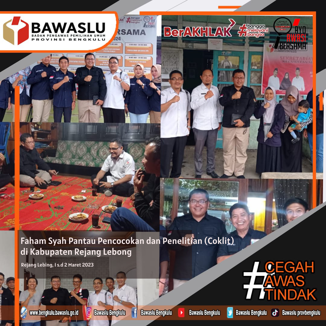 Faham Syah Pantau Pencocokan dan Penelitian (Coklit) di Kabupaten Rejang Lebong