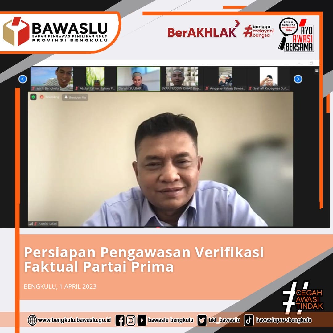 Persiapan Pengawasan Verifikasi Faktual Partai Prima