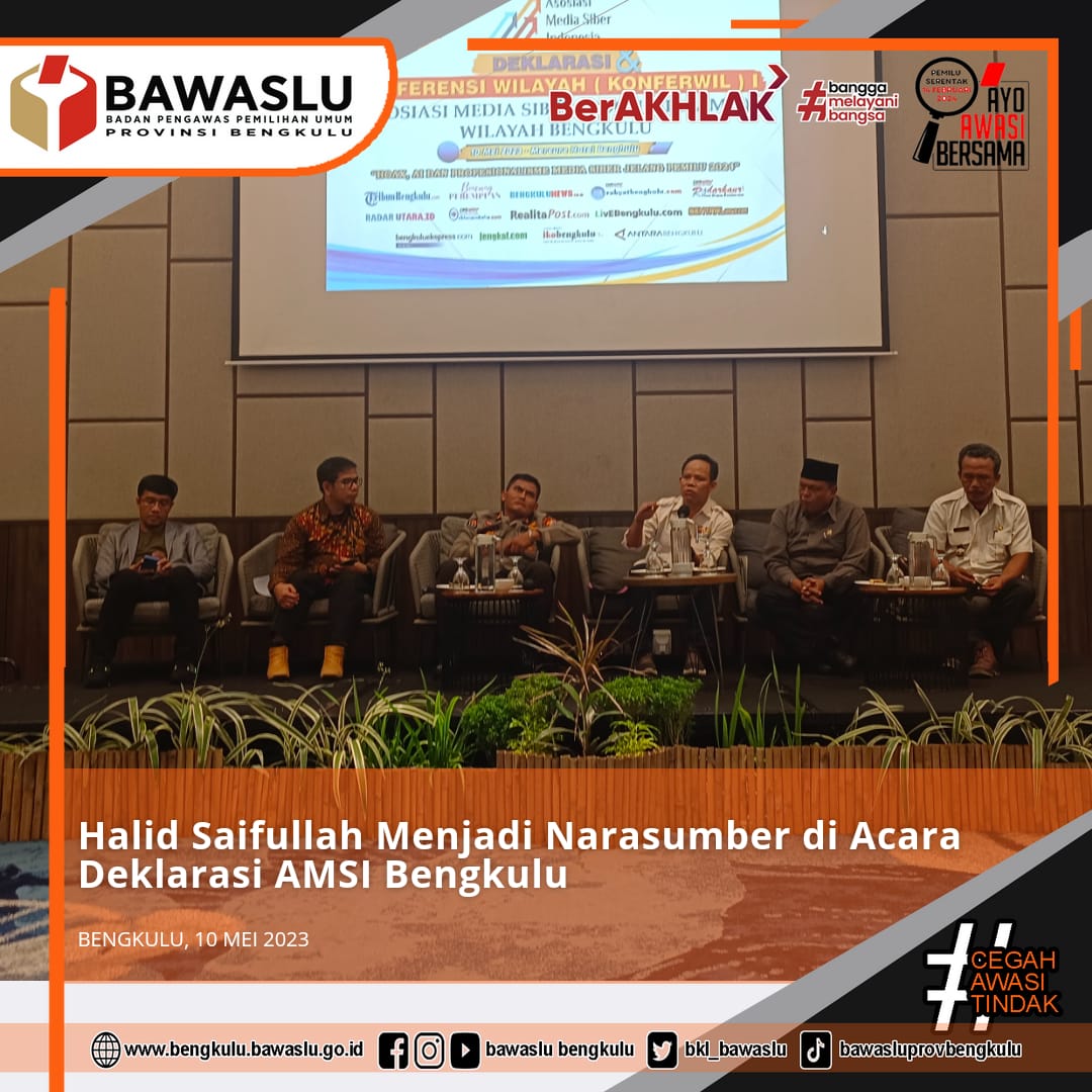 Halid Saifullah Menjadi Narasumber di Acara Deklarasi AMSI Bengkulu