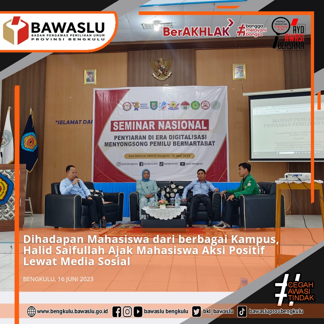 Dihadapan Mahasiswa dari berbagai Kampus, Halid Saifullah Ajak Mahasiswa Aksi Positif Lewat Media Sosial