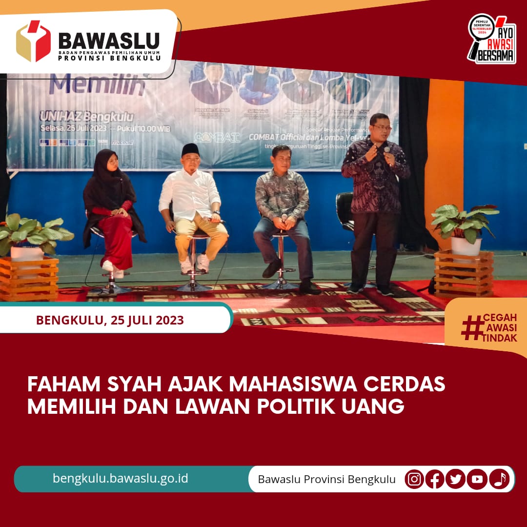 Faham Syah Ajak Mahasiswa Cerdas Memilih dan Lawan Politik Uang
