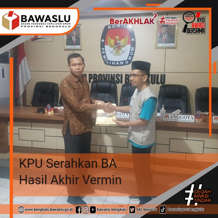 KPU Serahkan BA Hasil Akhir Vermin