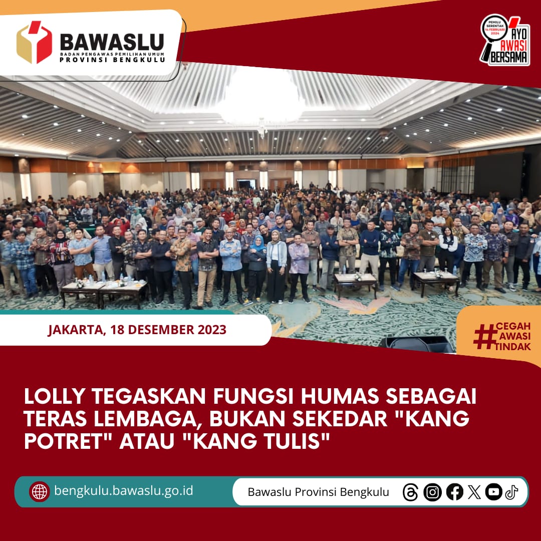Lolly Tegaskan Fungsi Humas Sebagai Teras Lembaga, Bukan Sekedar "Kang Potret" atau "Kang Tulis