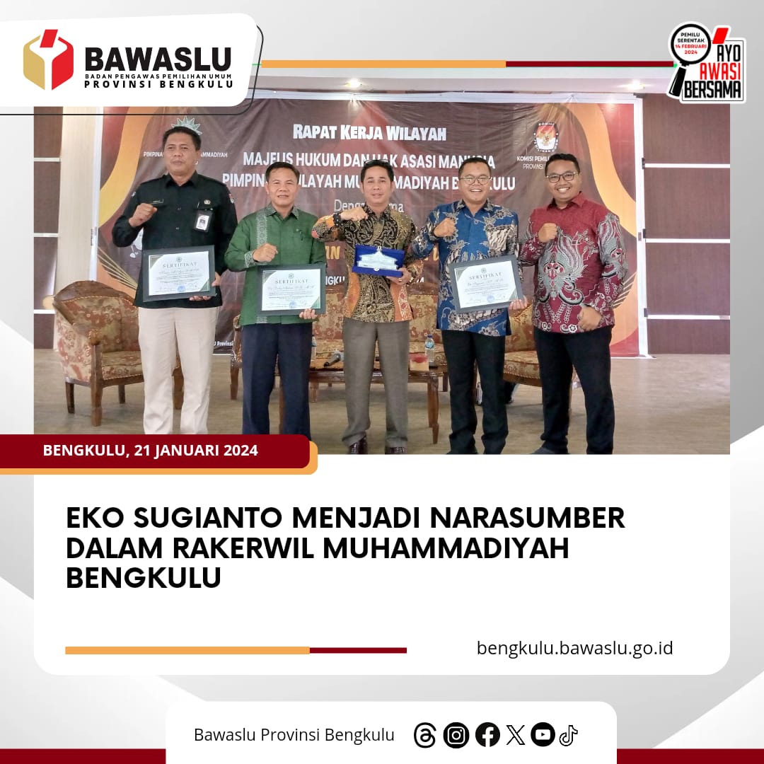Eko Sugianto Menjadi Narasumber dalam Rakerwil Muhammadiyah Bengkulu