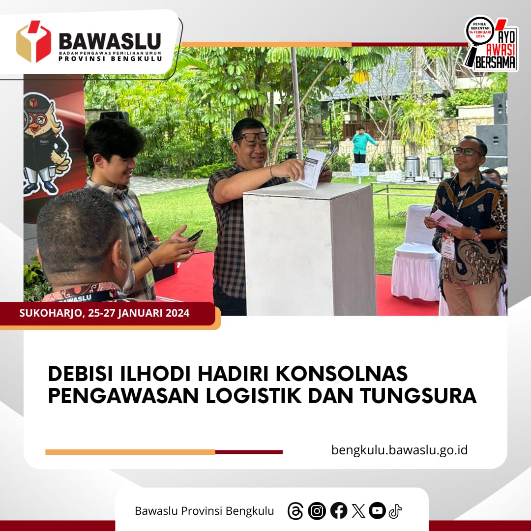 Debisi Ilhodi Hadiri Konsolnas Pengawasan Logistik dan Tungsura