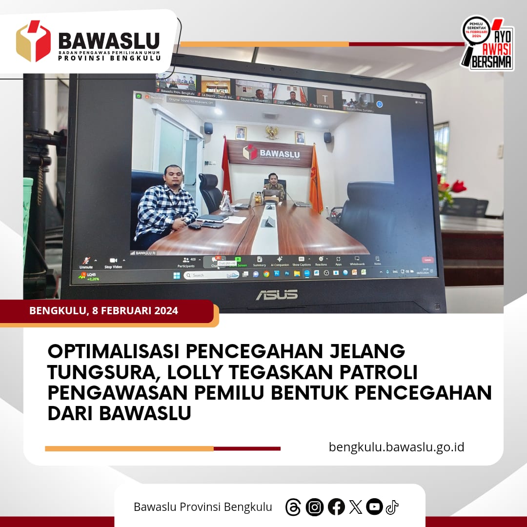 Optimalisasi Pencegahan Jelang Tungsura, Lolly Tegaskan Patroli Pengawasan Pemilu Bentuk Pencegahan dari Bawaslu
