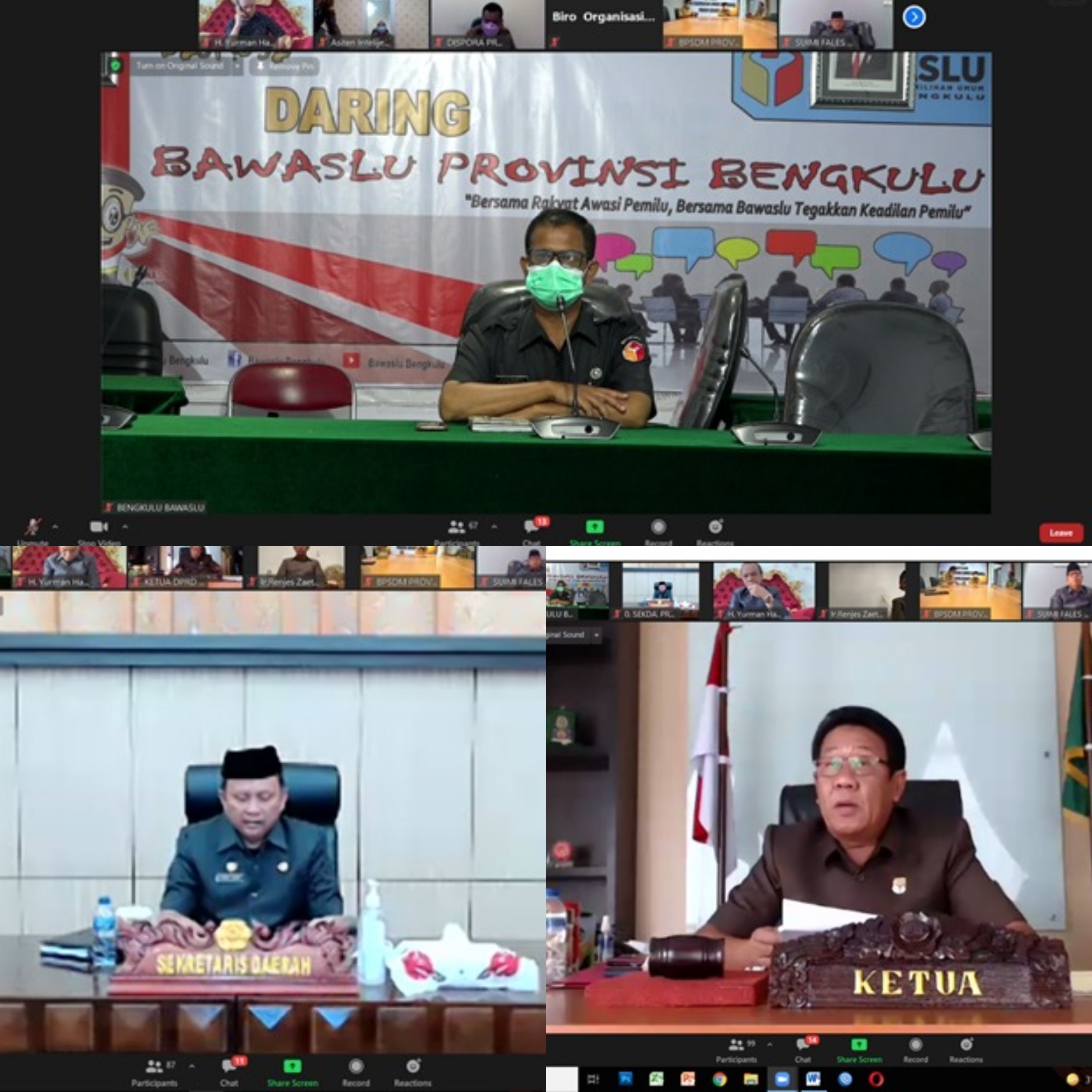 Bawaslu Hadiri Rapat Paripurna Virtual