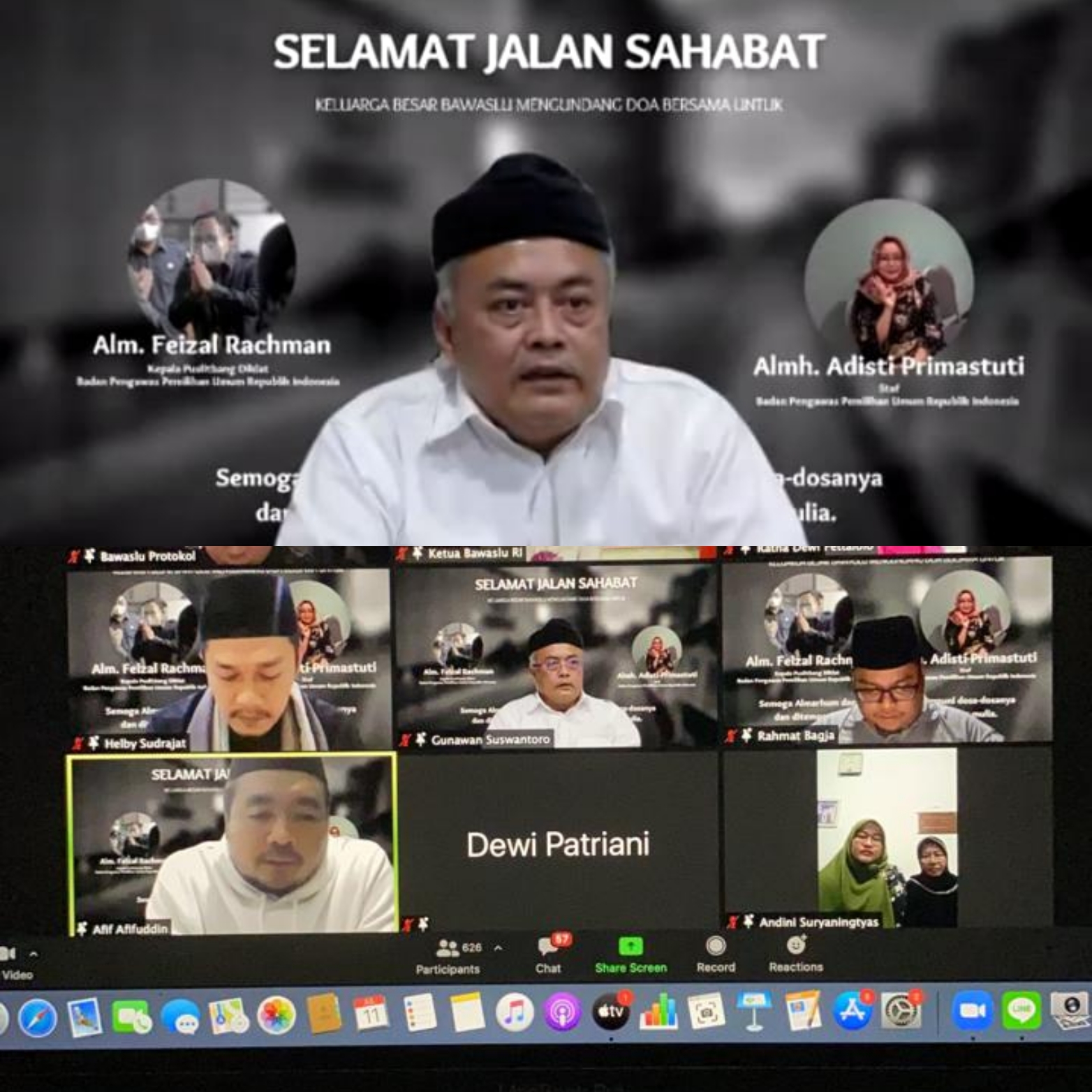 Doâ€™a dan Tahlil Bersama Bawaslu  Untuk Alm. Feizal Rachman dan Almh. Adisti Primastuti