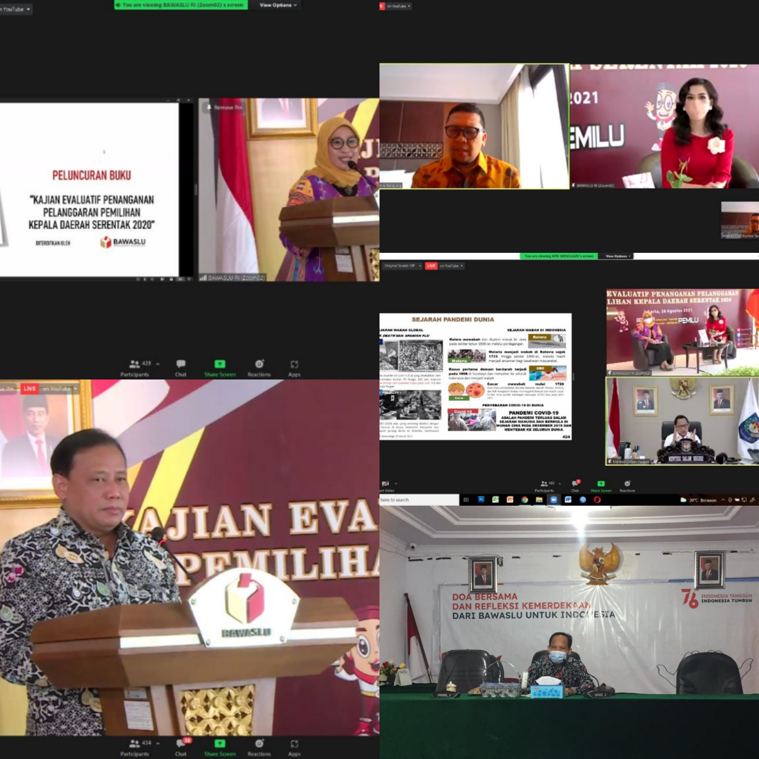 Launching Buku Kajian Evaluatif Penanganan Pelanggaran Pilkada 2020