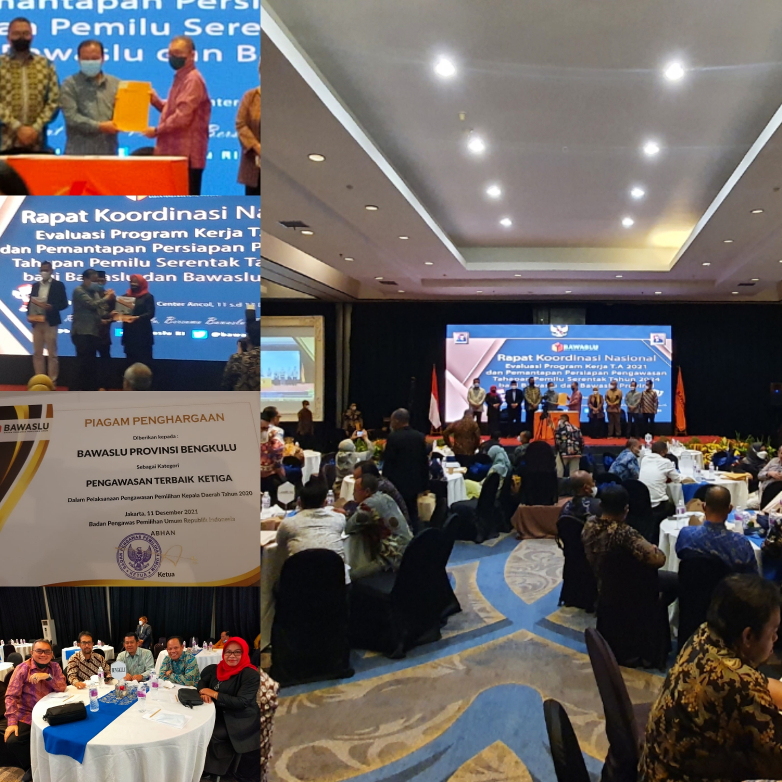 Mantap Bawaslu Provinsi Bengkulu Raih Peringkat ke-Tiga Pengawasan Pilkada Tahun 2020