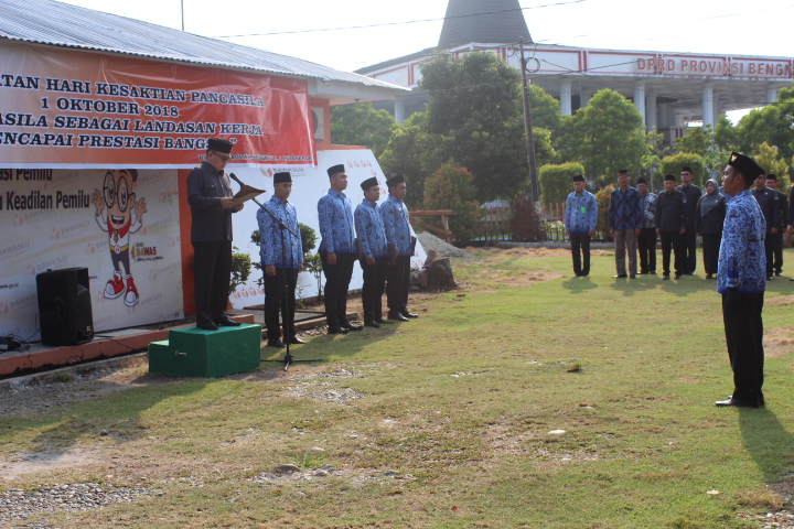 Upacara Peringatan Hari Kesaktian Pancasila tahun 2018 Di Lingkungan Bawaslu Provinsi Bengkulu