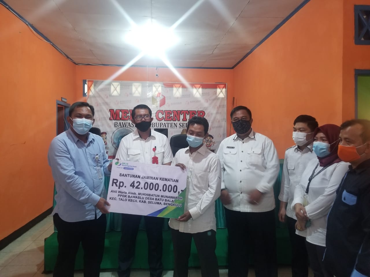 Dodi Herwansyah monitoring Penyerahan santunan jaminan kematian (JKM) oleh BPJS